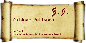 Zeidner Julianna névjegykártya